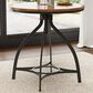Linon Home Decor Hawkford Adjustable Round Bar Table in Brown and Gunmetal - Table Only, , large