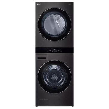 LG 5.0 cu.ft. Washer, 7.4 cu.ft. Electric Dryer, Washtower with Center Control,  Black Steel, , large