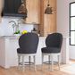 Mayberry Hill Westford Swivel Counter Stool with Charcoal Linen in Grey, , large