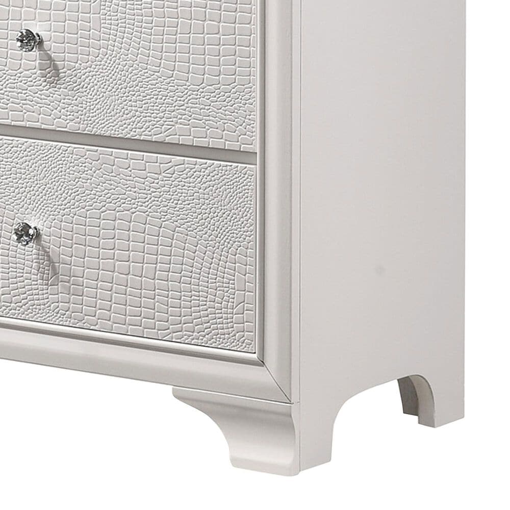 Crown Mark Lyssa 7-Drawer Dresser and Mirror in White, , large