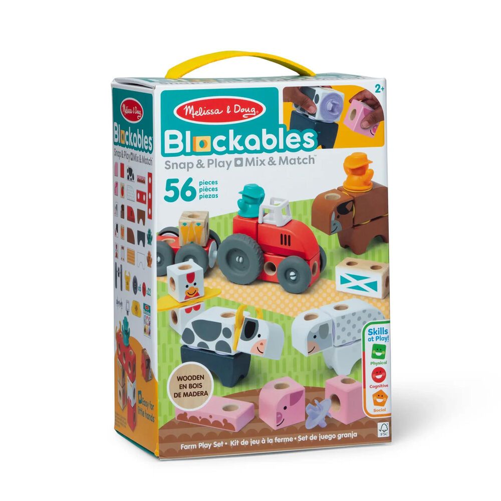 Melissa & Doug Blockables Farm Play Set, , large