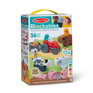 Melissa & Doug Blockables Farm Play Set, , large