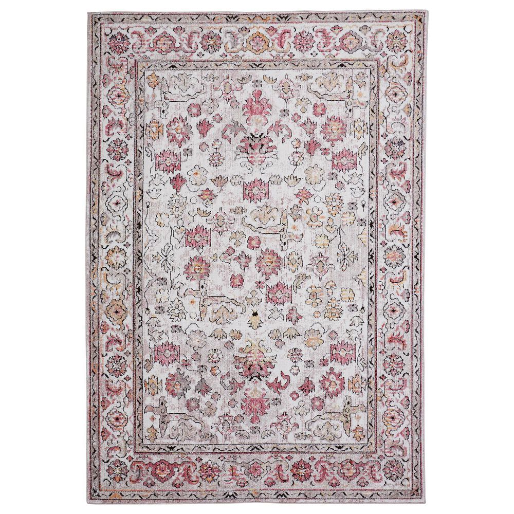 Feizy Rugs Armant 3945F 9'5" x 12'5" Pink and Ivory Area Rug, , large