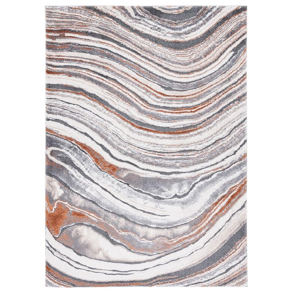 Safavieh Cyrus Shag CYR134F CYRUS SHAG 3" x 5" Grey and Rust Area Rug, , large