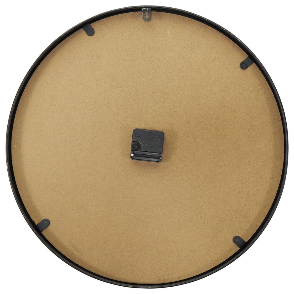 Maple and Jade 20&quot; Decorative Wall Clock in Matte Black and White, , large