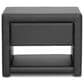 Baxton Studio Massey 1-Drawer Nightstand in Black, , large