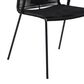 Blue River Clip Outdoor Dining Chair with Black Rop in Black (Set of 2), , large