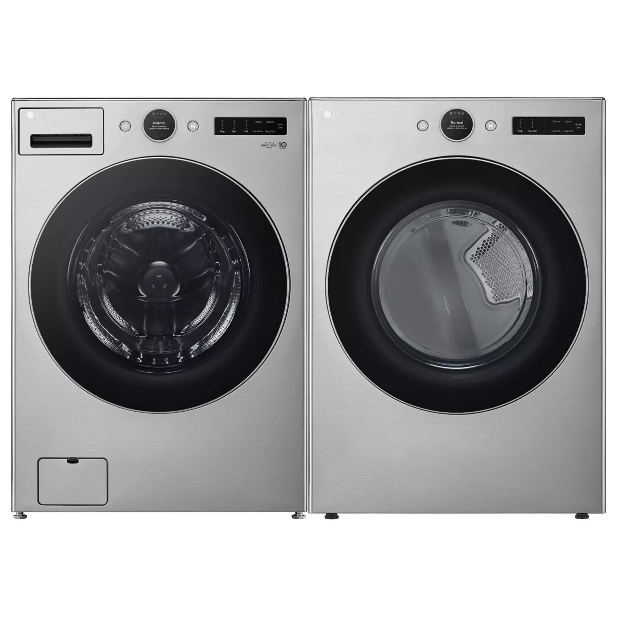 Lg 4.5 cuft front load deals washer and 7.4 cuft electric dryer