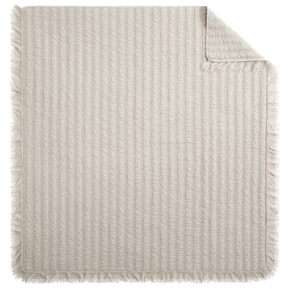 Levtex Wilhemina 50" x 60" Quilted Throw in Natural, , large