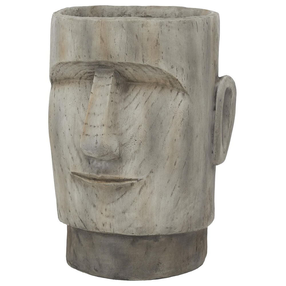 18" x 13" Head Planter in Dark Brown, , large