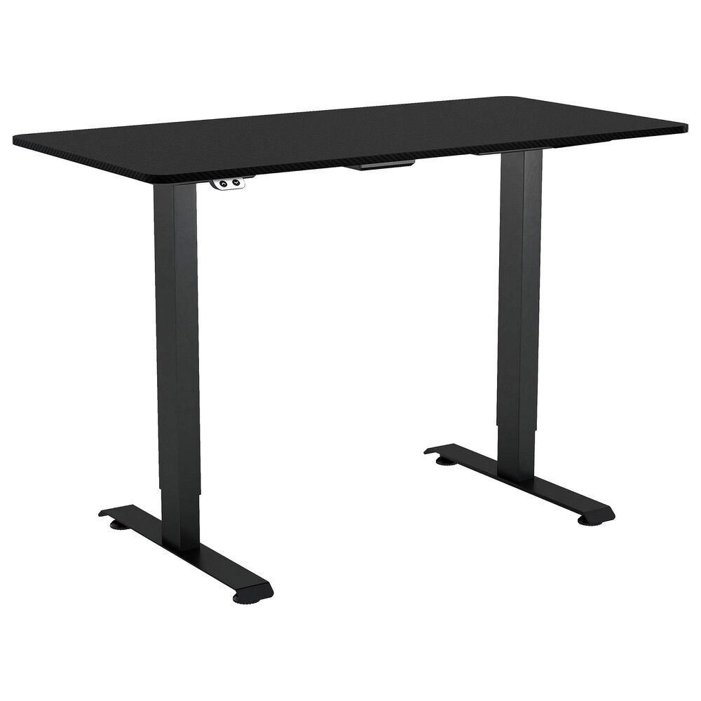 Furniture of America Villalobos Adjustable Office Desk in Black, , large