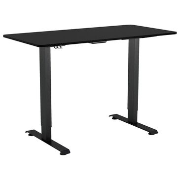 Furniture of America Villalobos Adjustable Office Desk in Black, , large