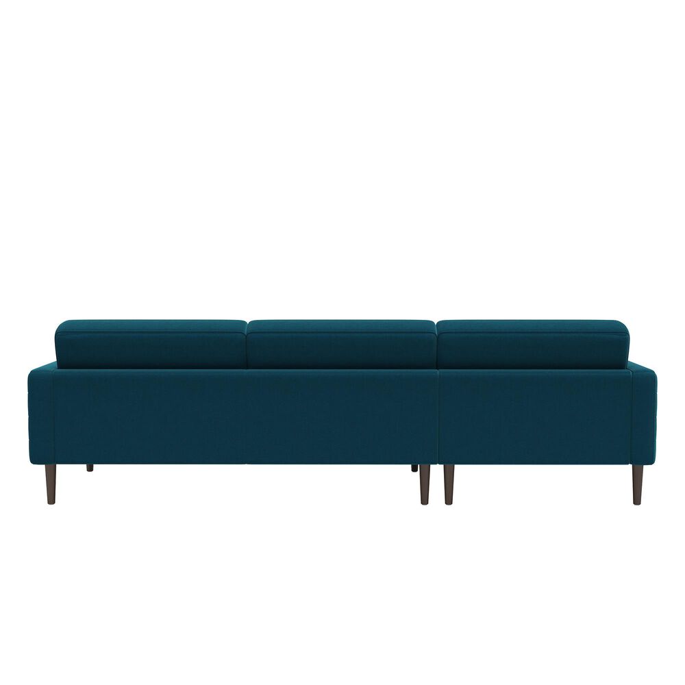 Interlochen 2-Piece Right Facing Sofa Chaise in Teal Velvet, , large
