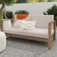 Linon Home Decor Silas 2-Seater Outdoor Sofa with Beige Cushions in Natural, , large