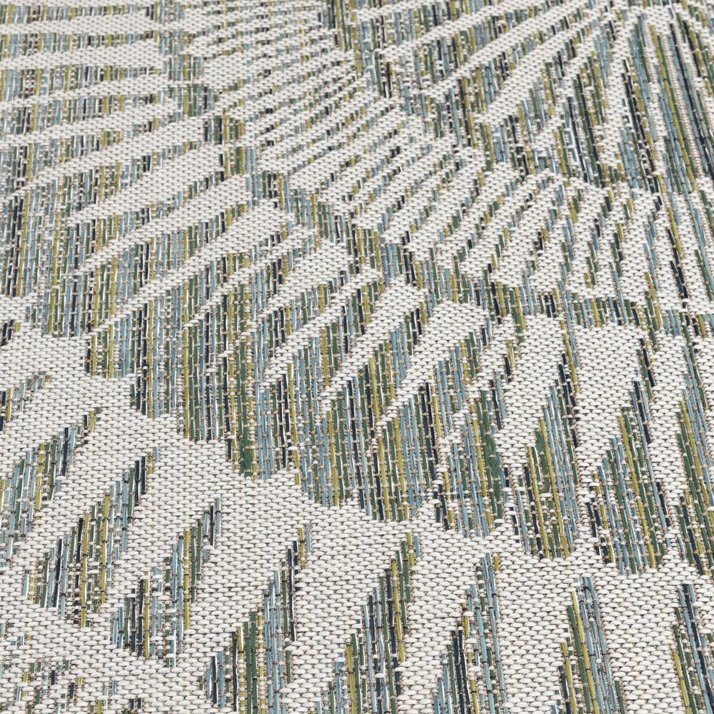 Central Oriental Santorini Colourscape Amiri Green and Ecru 7&#39;10&quot; x 9&#39;10&quot; Indoor/Outdoor Area Rug, , large