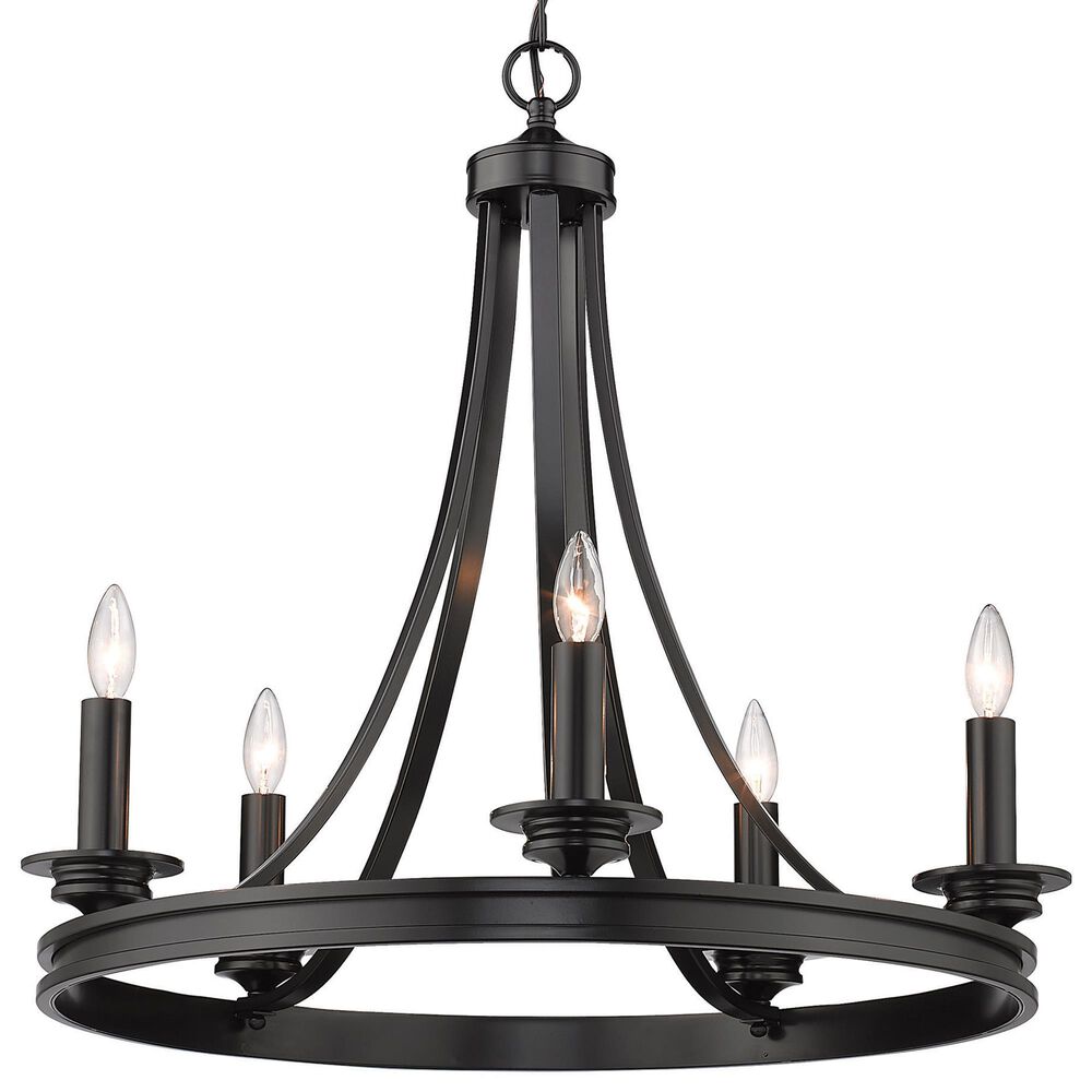 Golden Lighting Saldano 5-Light Chandelier in Matte Black, , large