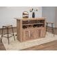 Fallridge Natural Parota 30" Barstool in Natural and Black, , large