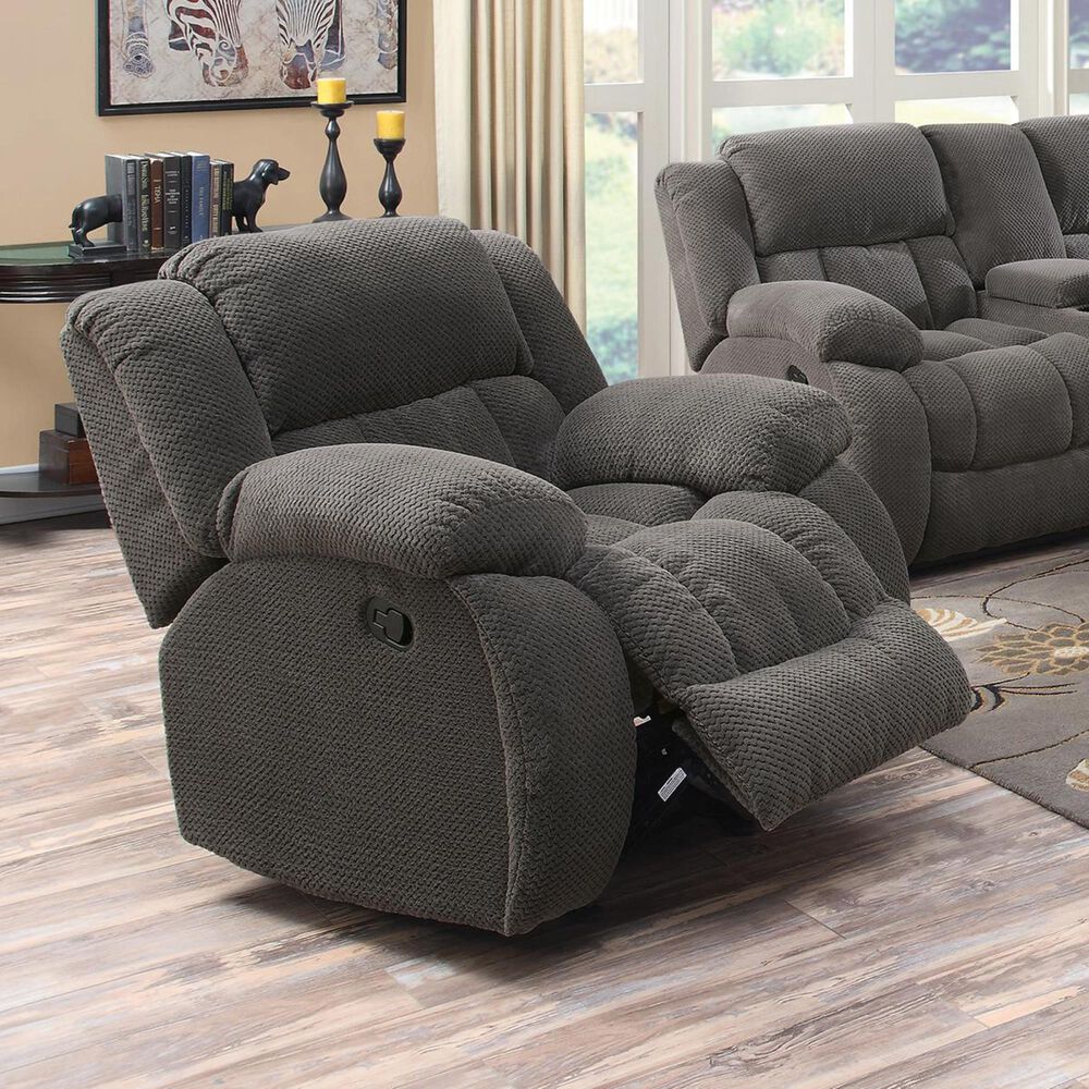 Pacific Landing Weissman Manual Glider Recliner in Charcoal, , large