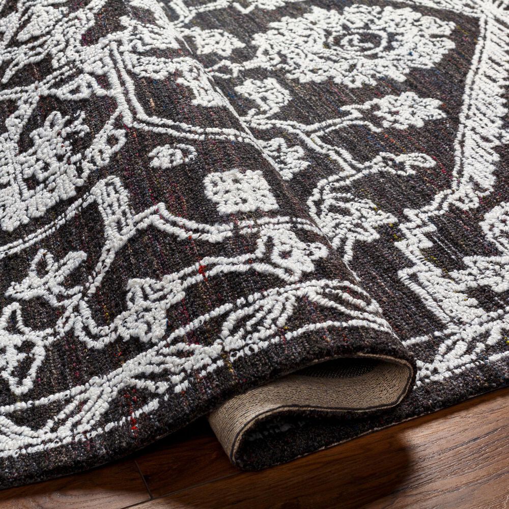 Surya Piazza 2&#39; x 3&#39;  White, Charcoal Area Rug, , large