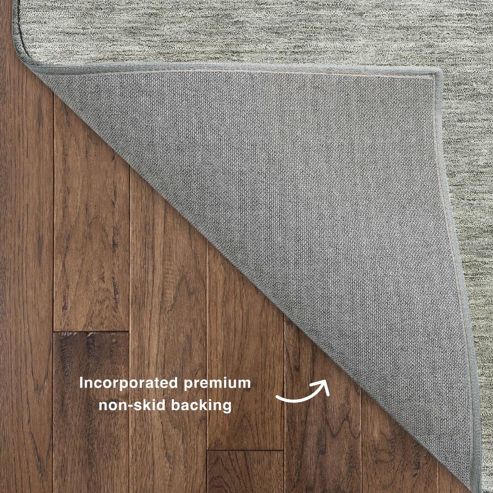 Dalyn Rug Company Soft Essentials Solid Silver 9' x 12' Indoor/Outdoor Area Rug, , large