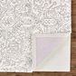 Feizy Belfort 5" x 8" Ivory and Charcoal Area Rug, , large