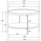 Coaster Adhvik Coffee Table in Natural, White and Black, , large