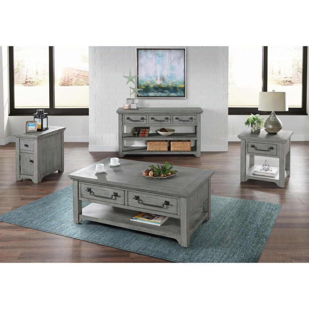 Martin Svensson Home Beach House 2-Drawer Coffee Table in Dove Grey, , large