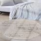 Nourison Rush 8" Round Ivory and Beige Area Rug, , large