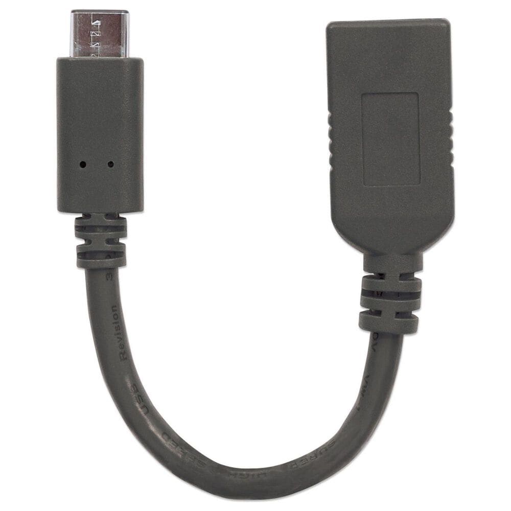 Manhattan SuperSpeed USB-C to USB-A Adapter in Black, , large