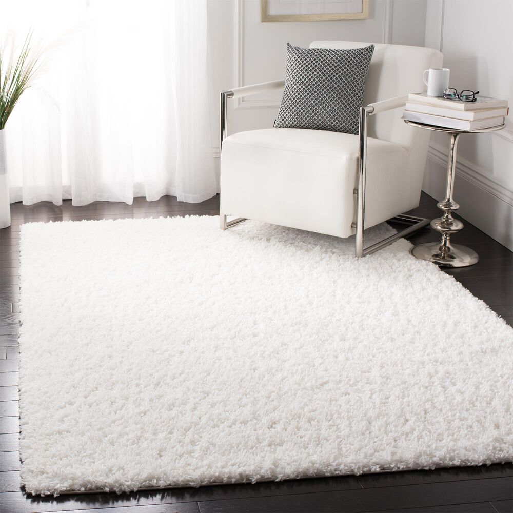 Safavieh August Shag 6&#39;7&quot; x 9&#39; White Area Rug, , large