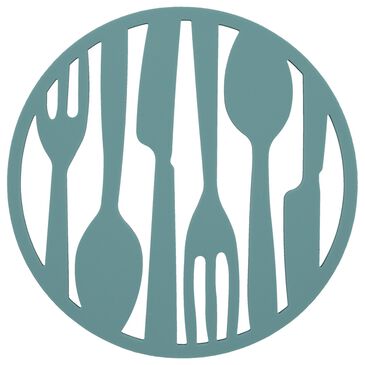 Bia Cordon Bleu 7" Flatware Round Trivet in Turquoise, , large