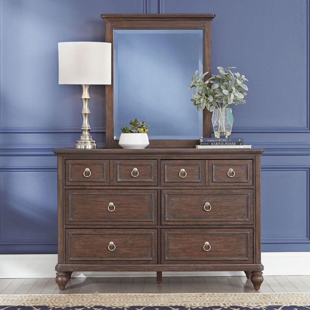 Homestyles Southport Mirror in Distressed Oak, , large