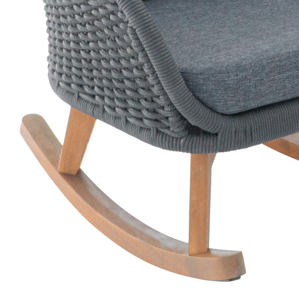 Hearth and Haven Outdoor Rocking Chair with Wooden Frame in Gray, , large