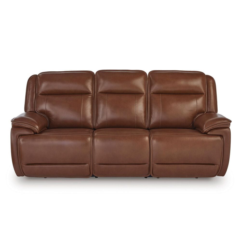 Ashley Healy Pier Power Reclining Sofa in Chocolate, , large