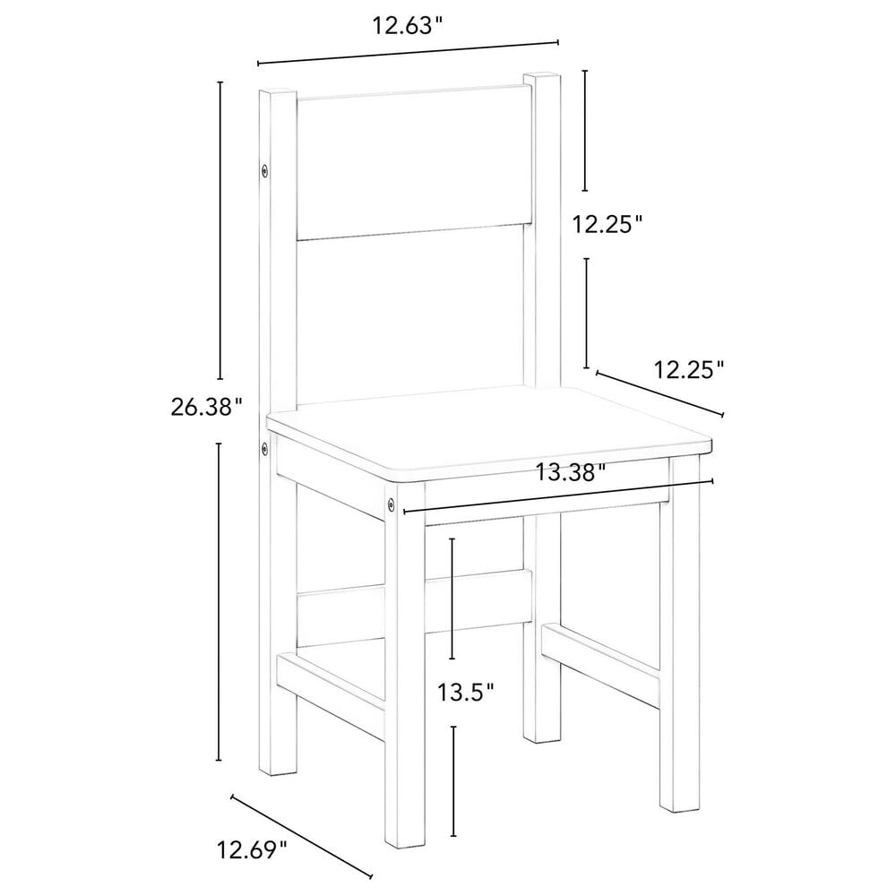 RiverRidge Home 2-Piece Kid Desk and Chair Set with Cubbies and Bookracks in White, , large