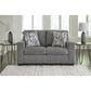 Ashley Deltona Stationary Sofa and Loveseat Set in Graphite, , large