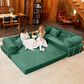 Jaxx Unsofa 2-Piece Modular Right Facing L-Shaped Sectional in Peacock Green, , large
