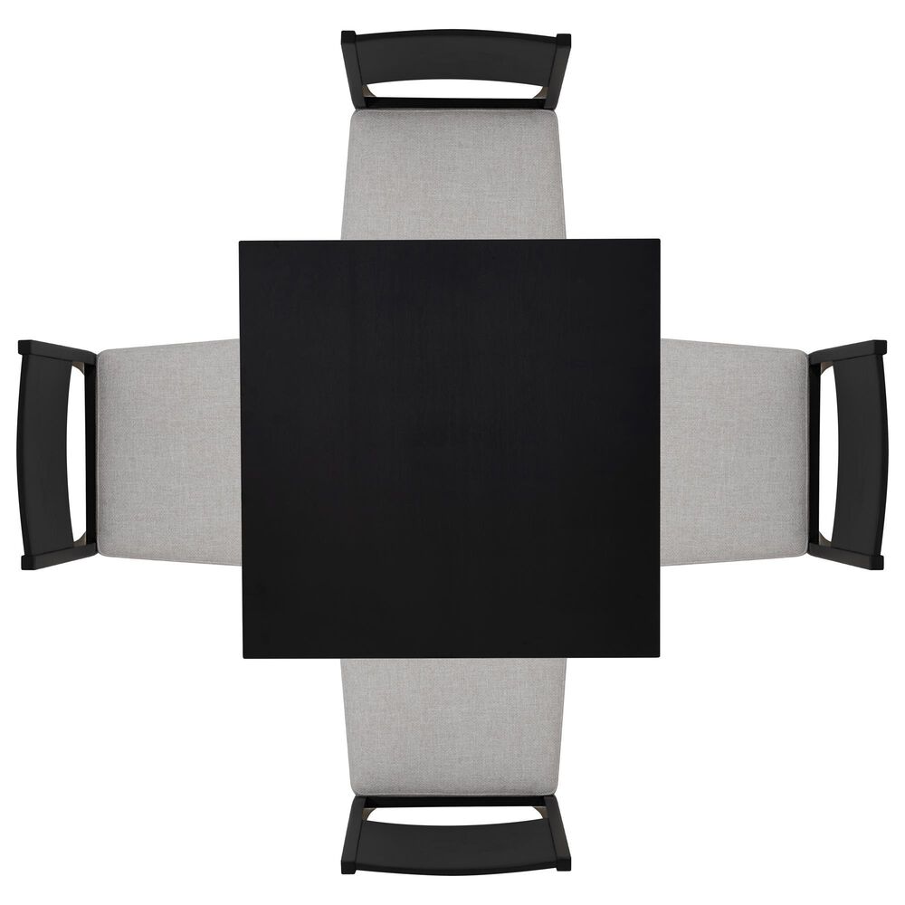 Linon Home Decor Cadence 5-Piece Counter Height Dining Set in Black Lacquer, , large