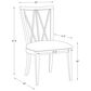 Linon Home Decor Bailey Side Chair with Tan Faux Leather Cushion Seat in Black, , large