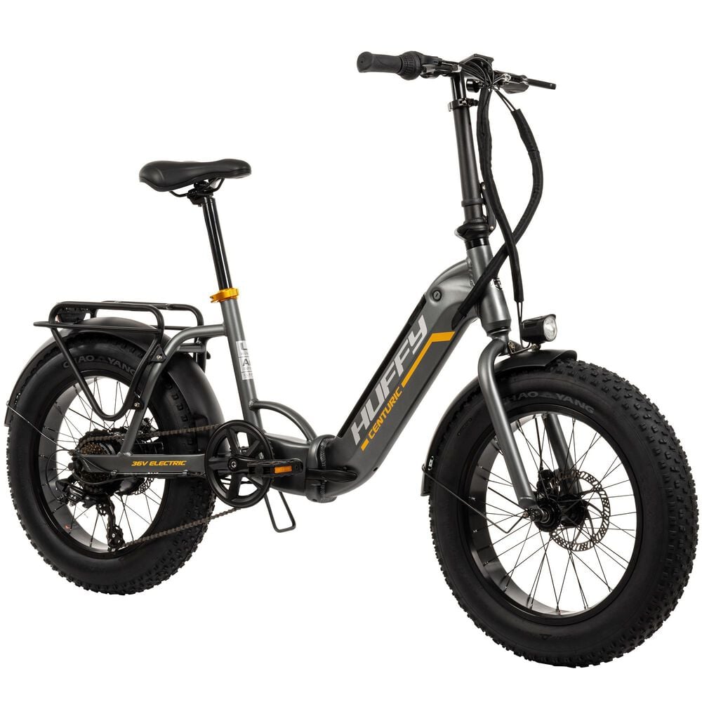 Huffy 20" Centuric Fat Tire 350W Class 2 Folding Step E-Bike in Matte Charcoal, , large