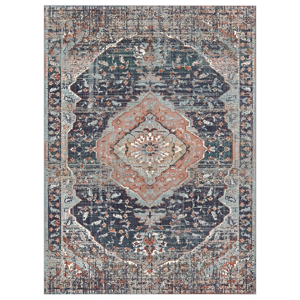 Karastan Soiree Solace 91965-50102 2'4" x 7'10" Indigo Area Rug, , large