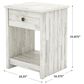 Sauder River Ranch 1-Drawer Nightstand in White Plank, , large