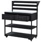 HOMLUX 62.3"" Outdoor Kitchen Island in Black, , large