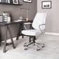 Zuo Modern Enterprise Low Back Office Chair with White Faux Leather in Chrome, , large