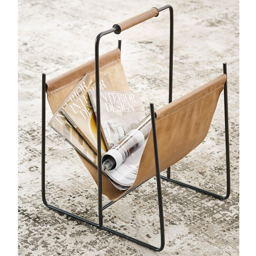Ashley Faronworth Magazine Rack in Black, , large