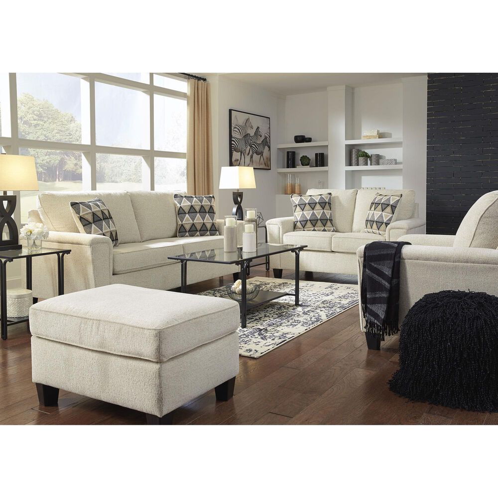 Ashley Abinger Stationary Sofa and Loveseat Set in Natural, , large