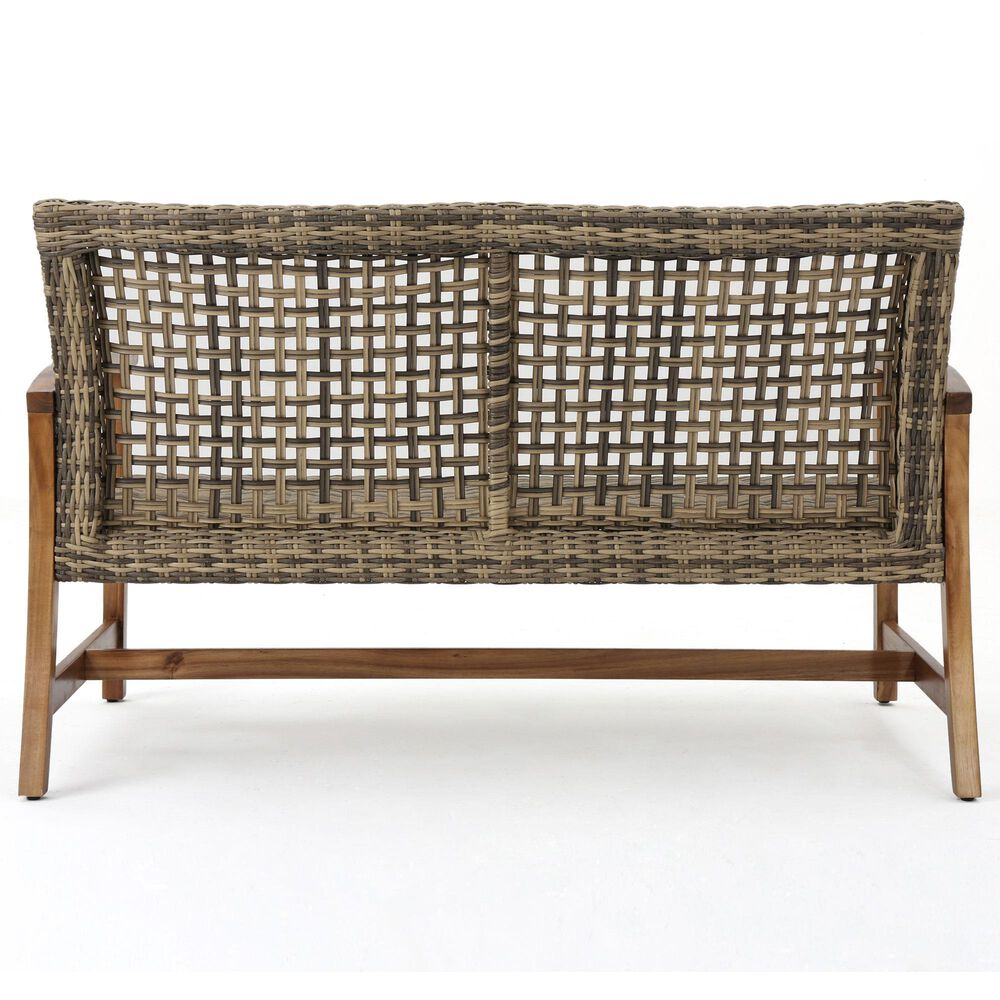 Hearth and Haven Hampton Outdoor Loveseat in Light Natural, , large