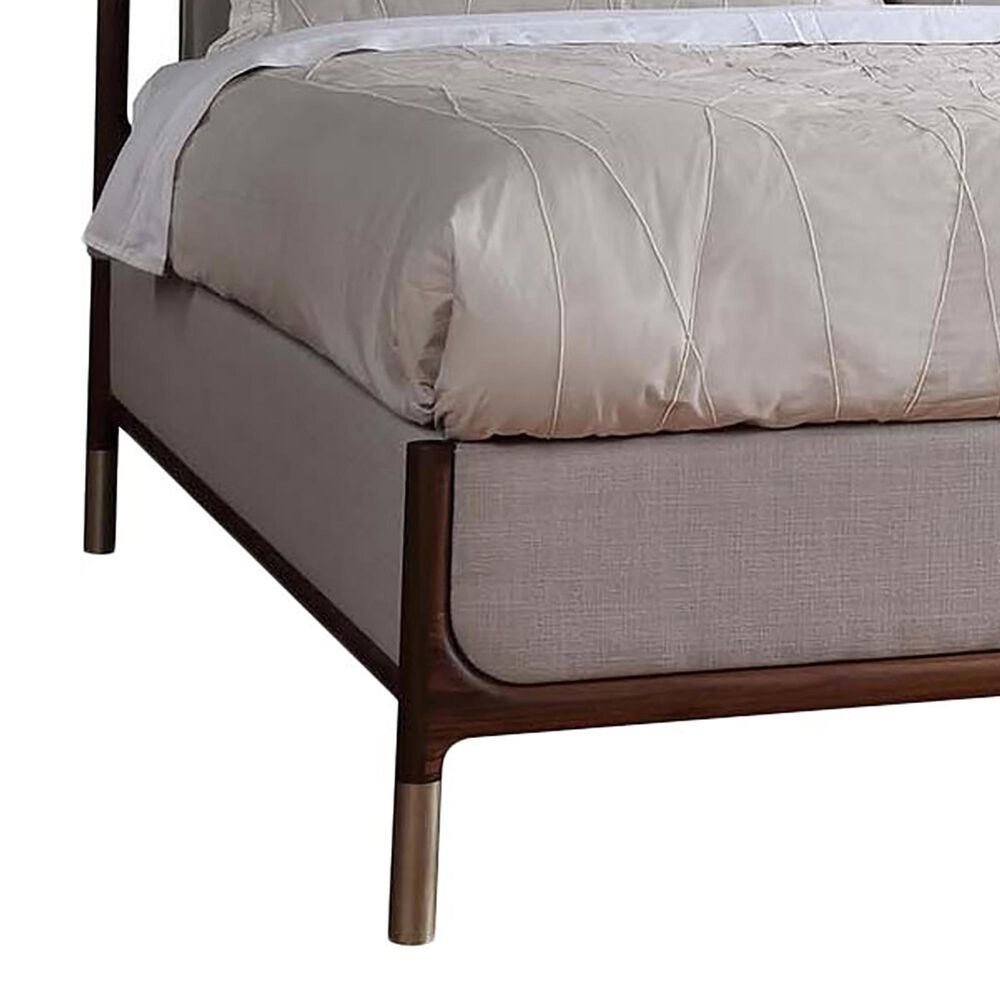 Stickley Furniture Walnut Grove Upholstered King Bed in Salvador Dove