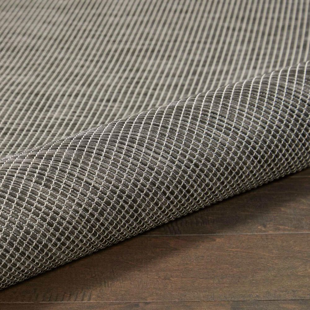 Nourison Positano 6&#39; Round Charcoal Indoor/Outdoor Area Rug, , large
