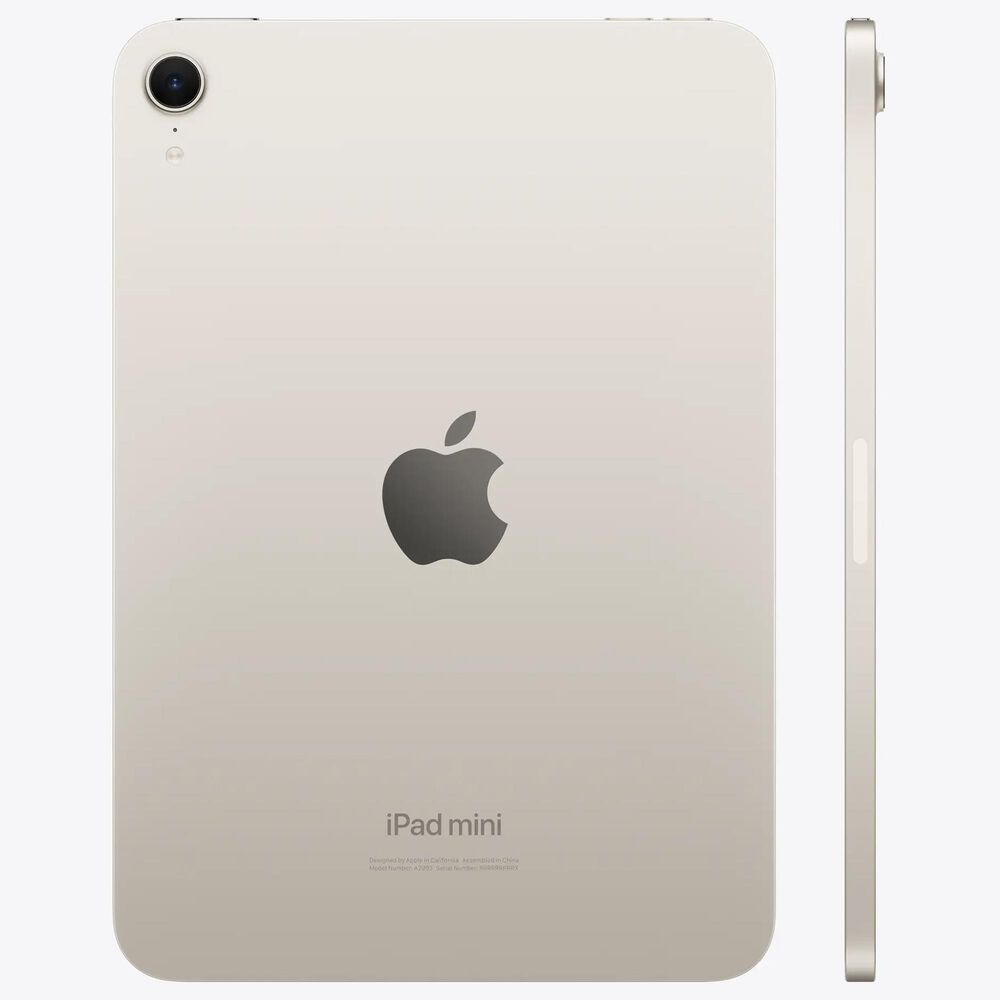 Apple iPad Mini Wi-Fi + Cellular 128GB - Starlight with 2-Year AppleCare+, , large